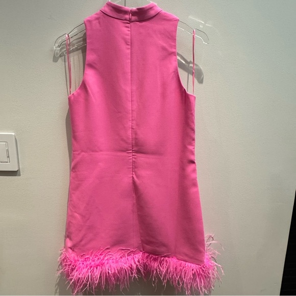 NWT- Likely Kikka Pink Feather Dress Women's Size 2 - Picture 2 of 7
